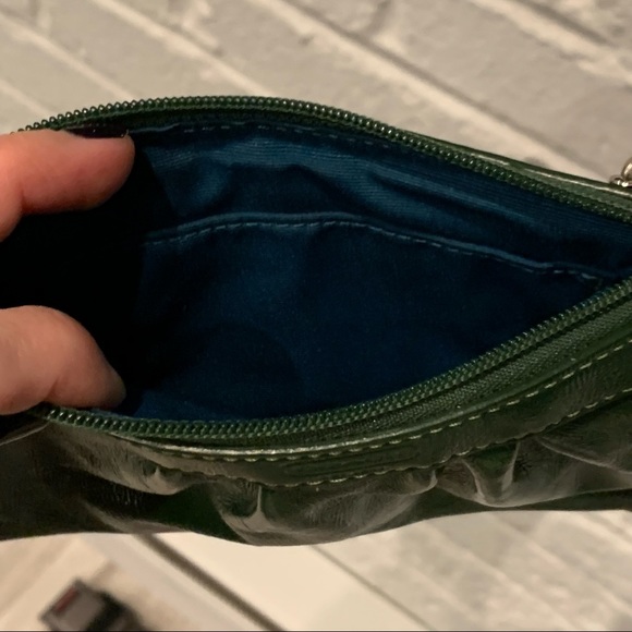 Coach Green Patent Leather Clutch Wristlet - Picture 9 of 12